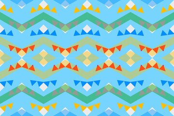 Geometric ethnic pattern seamless design for background or wallpaper. Ikat fabric pattern design concept. indian pattern fabric.black and white color patern.