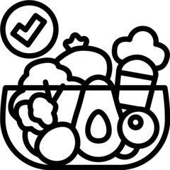 Vegetables line icon