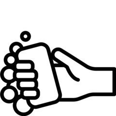 washing hand line icon