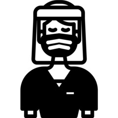 Nurse  solid line icon