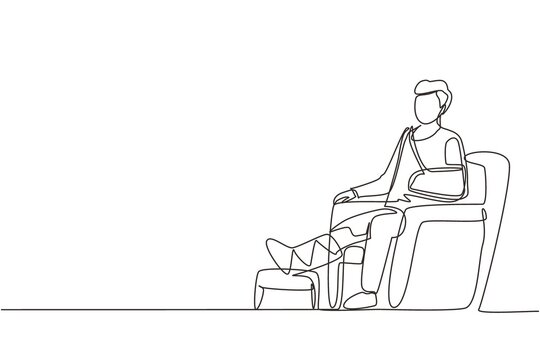 injured person sitting, line art, armchair clip art preview