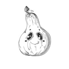 Pumpkin with a smiling face. Halloween pumpkin. Happy Halloween Vector