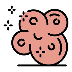 Fototapeta premium Wash bubbles icon. Outline wash bubbles vector icon color flat isolated