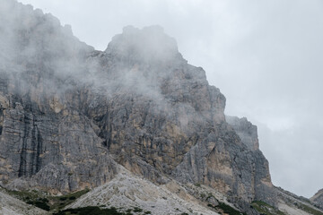 Fototapeta na wymiar View of dolomiti from passo Falzarego near Cortina d'Ampezzo