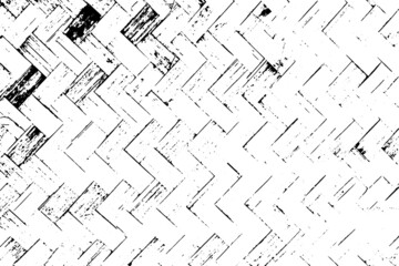 Grunge black texture as wicker shape on white background (Vector). Use for decoration, aging or old layer