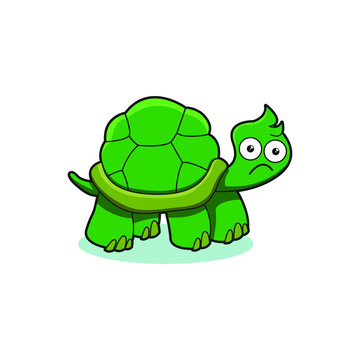 illustration of cute turtle vector design