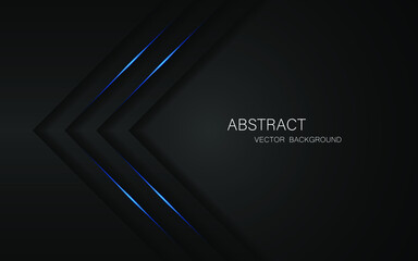 Abstract modern blue lines on black background with free space for design. modern technology innovation concept background	