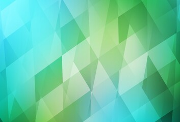 Obraz premium Light Blue, Green vector background in polygonal style.