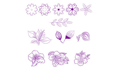 Flower bundle free vector
