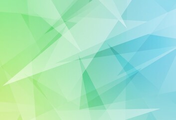 Light Blue, Green vector template with crystals, triangles.