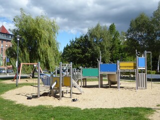 Children's playground in Neustrelitz, Mecklenburg-Western Pomerania, Germany