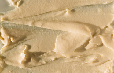 the texture of the cream close-up