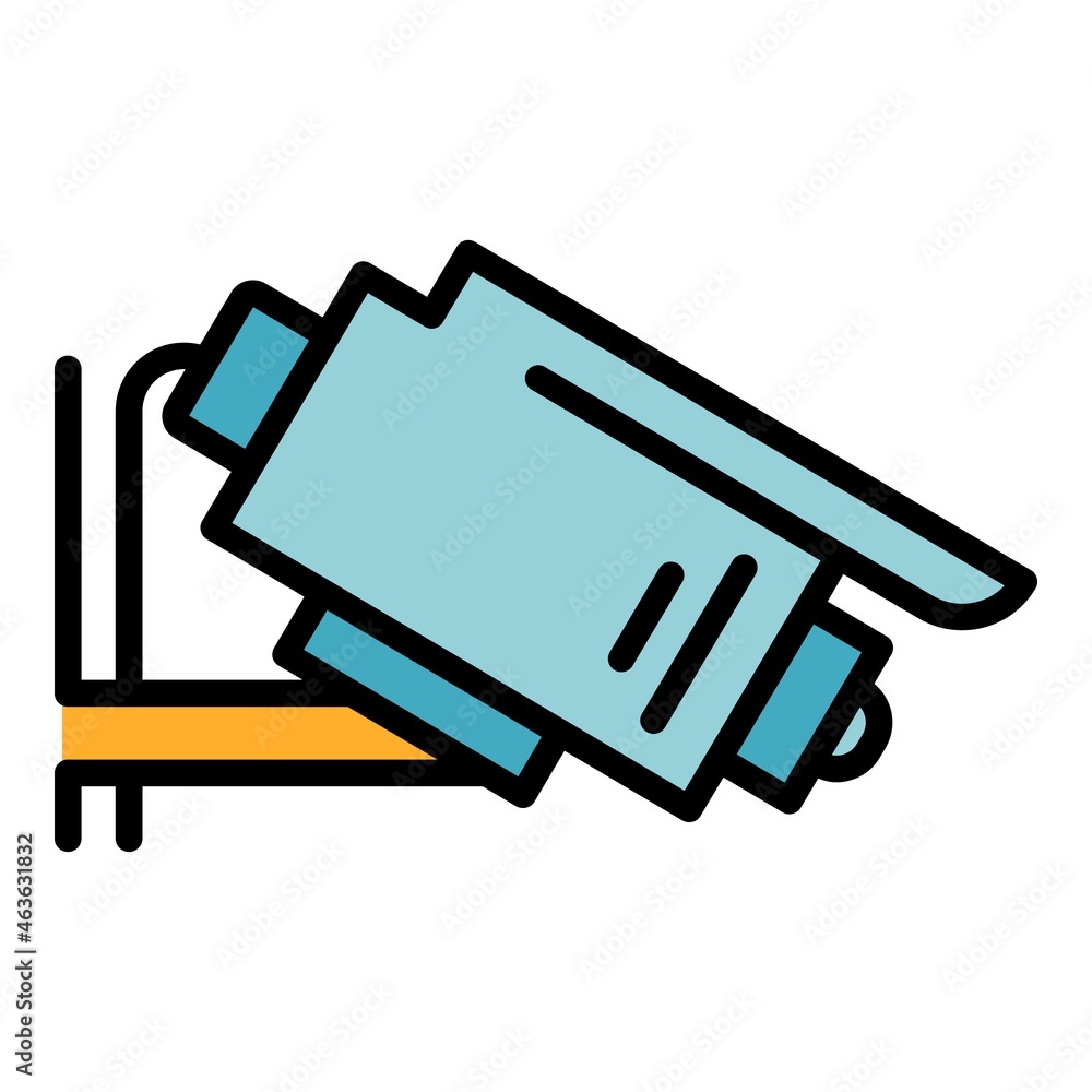 Aufkleber security camera icon. outline security camera vector icon color flat isolated