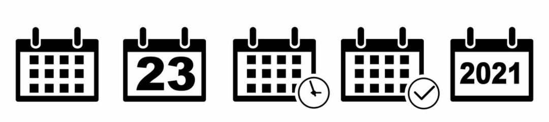 Calendar icons set. Calendar simple icon vector