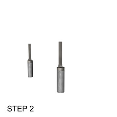 3D rendering of ground photovoltaic array installation steps