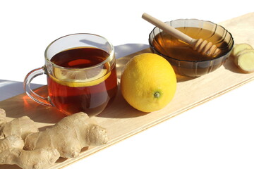 Products for the treatment of colds. Honey, ginger .