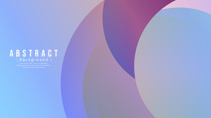 Abstract Color background, transparent gradient blue circles stacked on a pink and blue background with copy space , Flat Modern design for presentation , illustration Vector EPS 10