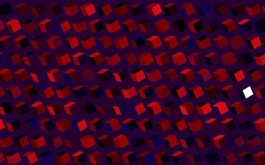 Dark Blue, Red vector texture in rectangular style.