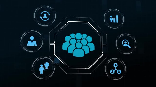 Business, Technology, Internet and network concept. HR Solutions
