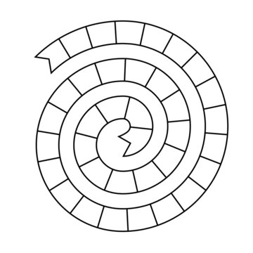Blank snake board game template. Clipart image