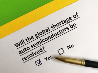 Obraz premium Questionnaire about semiconductors