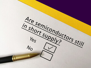 Obraz premium Questionnaire about semiconductors