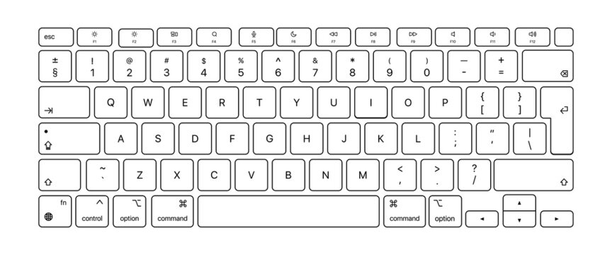 Computer keyboard icon. Vector EPS 10. Isolated on white background