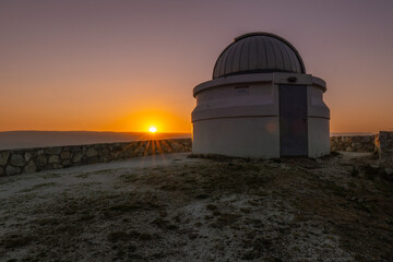 sunset in the desert