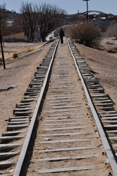 railway tracks in the countryside