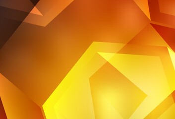 Light Orange vector shining triangular layout.