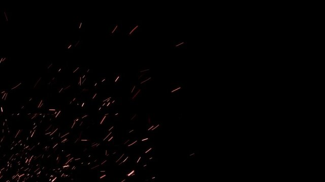 This particle sparks overlay or as an animated background for titles or logo intros. Loop