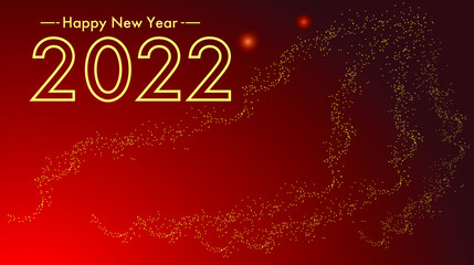 2022 Happy New Year elegant design - vector illustration of beautiful. Classy 2022 Happy New Year background. Beautiful design for Christmas and New Year 2022 greeting cards