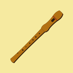 Air instrument flute illustration