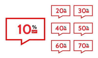 percent OFF label Discount badge Black Friday Sale Promotional Poster Design Vector Illustration