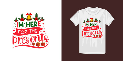 Christmas typography t-shirt design template. Good for t-shirt, mug, gift and other printing.