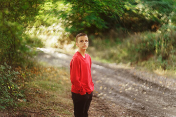 portrait of a adorable boy in natural light