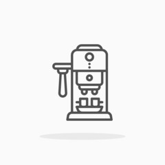 Espresso Machine icon. Outline Black. Editable Stroke. Enjoy this icon for your project.