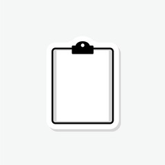 Blank clipboard sticker icon isolated on white background