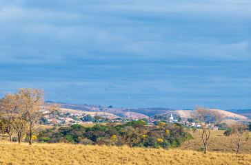 Cidade de Serra da Saudade em Minas Gerais vista do cerrado.