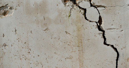 cracked concrete wall for background. - obrazy, fototapety, plakaty
