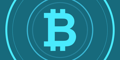 2d rendering bitcoin sign currency