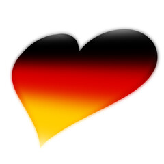 Weiche Herzform mit Deutschlandfahne