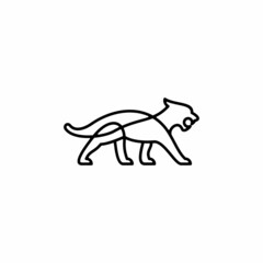 Luxury elegant Panther logo