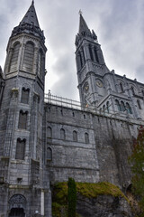 Lourdes, France - 9 Oct 2021: Chapel of the Asencion at the Rosary Basilica Church in Lourdes