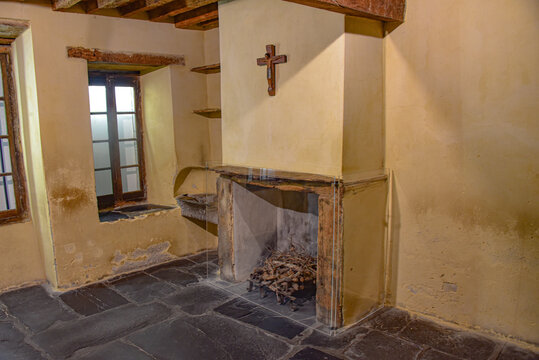 Lourdes, France - 9 Oct 2021: Le Cachot, a small museum marking the childhood home of Saint Bernadette in Lourdes, France