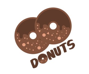 Donuts Logo. Donuts icon. Donuts symbol vector design. Donuts shop.