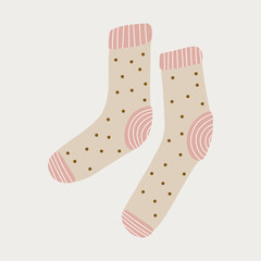 modern set of flat doodles items. cozy winter atmosphere. ideal for decorating and printing postcards