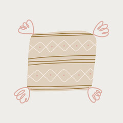 modern set of flat doodles items. cozy winter atmosphere. ideal for decorating and printing postcards