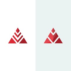 red triangle vector, red triangle logo