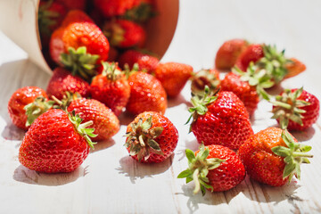 Strawberries on the desk